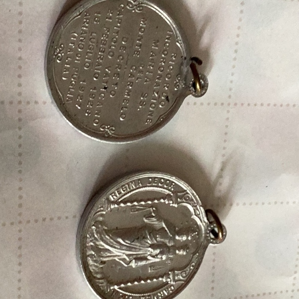 Regina,rare find ,religious medallions . Vintage